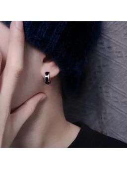 Salty Alpha - Men Echoes Black Hoop Earrings