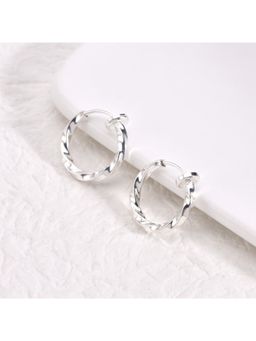 Salty Alpha - Men Silver Sartorial Minimal Hoop Earrings