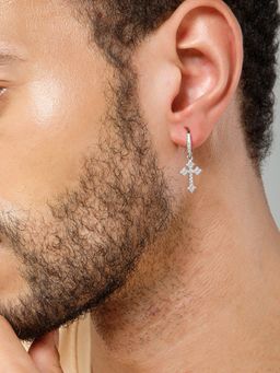 Salty Alpha - Men Celestial Cross Drop Earrings