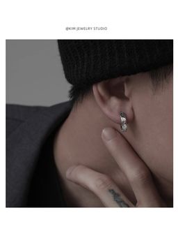 Salty Alpha - Men Drake Silver Hoop Earrings