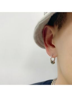 Salty Alpha - Men Courtly Silver Hoop Earrings