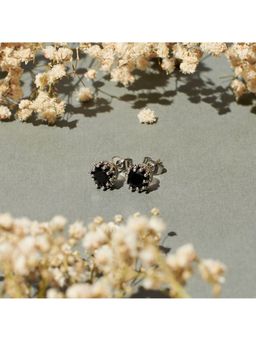 Salty Alpha - Men Midnight Black Luster Stud Earrings