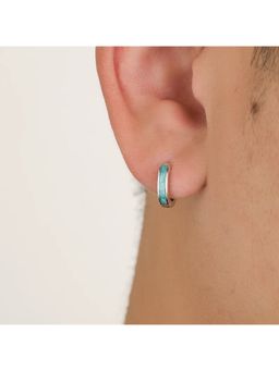 Salty Alpha - Men Sky Blue Stylish Hoop Earrings