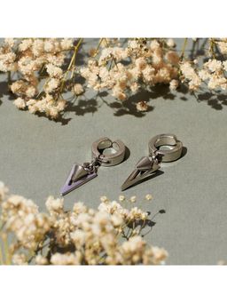 Salty Alpha - Men Milo Silver Chic Drop Earrings