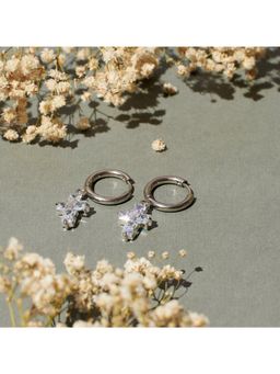 Salty Alpha - Men Crystal Cross Drop Earrings