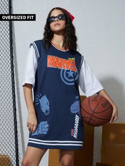 The Souled Store - Official Marvel- For Asgard Women Oversized T-shirt Dresses