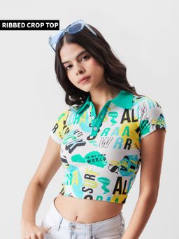 The Souled Store - Tss Originals- Aloha Women Cropped Polos