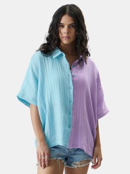 The Souled Store - Tss Originals- Blue And Lavender Women Shirts