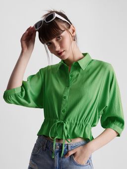 The Souled Store - Solids- Groovy Green Women Shirts
