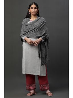 Aurelia - Women Grey Textured Stole
