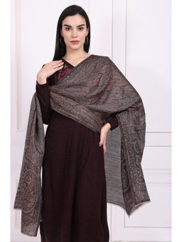 W - For Women Brown Paisley Wool Shawl