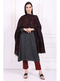 W - For Women Black Paisley Cotton Shawl