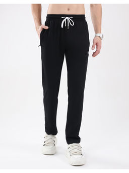 Rock.it - Men Solid Lower Black Trackpant