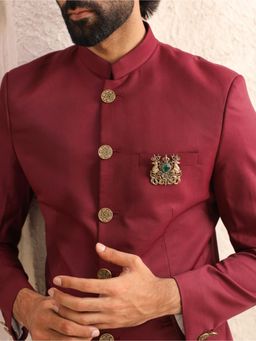 Cosa Nostraa - Twin Stag Crest Brooch