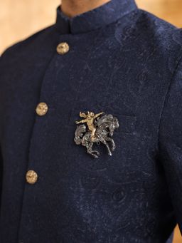 Cosa Nostraa - Emerald Winged Eagle Brooch