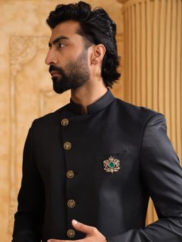 Cosa Nostraa - Twin Peacock Tusk Brooch