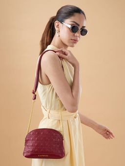 Caprese - Women Rain Cherry Lacquer Sling Bag