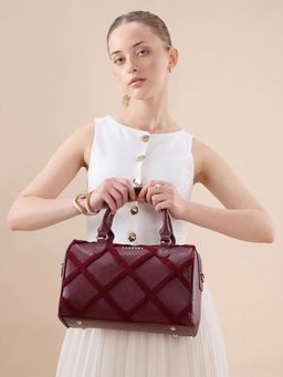 Caprese - Women Athena Red Satchel Bag with Detachable Strap