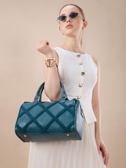 Caprese - Women Athena Blue Satchel Bag with Detachable Strap