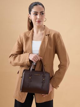 Caprese - Women Fiji Brown Satchel Bag with Detachable Strap