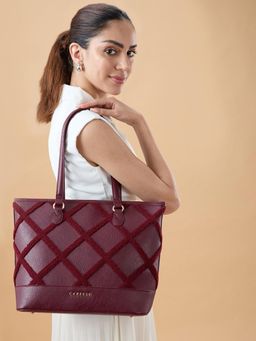 Caprese - Women Athena Cherry Lacquer 15 Laptop Tote Bag