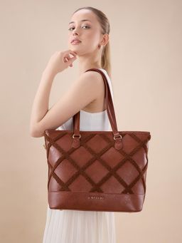 Caprese - Women Athena Tan 15 Inch Laptop Tote Bag