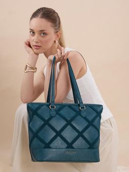 Caprese - Women Athena Teal 15 Inch Laptop Tote Bag