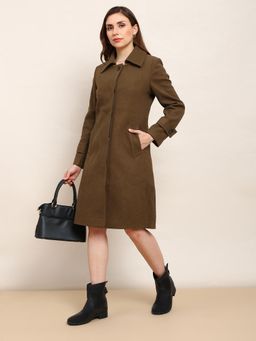Globus - Tan Wool Full Sleeves Overcoat