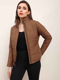 Globus - Brown Polyester Full Sleeves Jacket