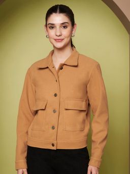 BRINNS - Beige Felt Full Sleeves Jacket