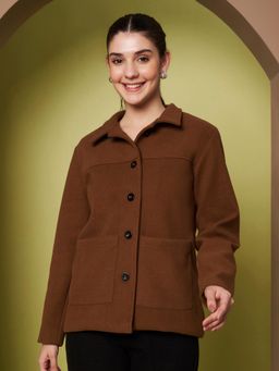 BRINNS - Brown Felt Full Sleeves Jacket