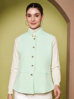 BRINNS - Green Fleece Sleeveless Waistcoat