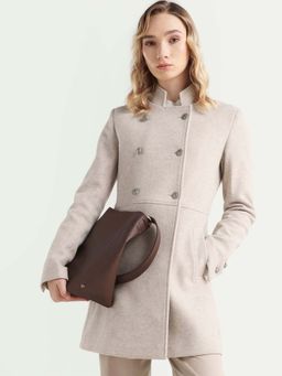 RAREISM - Beige Polyester Blend Full Sleeves Overcoat