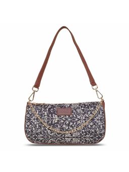 Zouk - Lattice Lace Baguette Bag Black