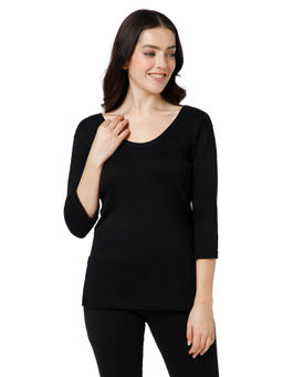 Bodycare - Thermals Women Top Round Neck Full Sleeves Solid Black