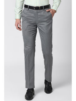 Peter England - Men Grey Formal Trouser