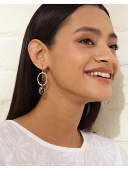 Fabindia - Sterling Silver Brown Drop Dangler Earrings