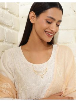 Fabindia - Gold Plating White Stone Necklace