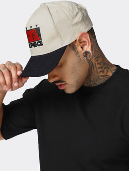 Bewakoof - Unisex Off White Luffy Printed Baseball Cap