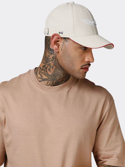 Bewakoof - Marvel Unisex Off White Captain America Embroidered Baseball Cap