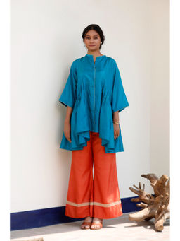 EEDA - Saaz Silk Embroidered Kurta with Palazzo