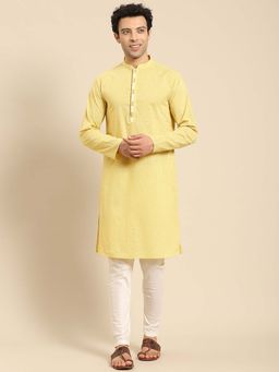 Amodh by Kisah - Men Yellow Kurta