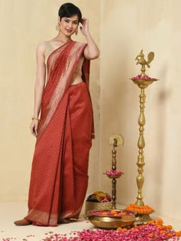 Fabindia - Silk Cotton Cutwork Woven Sari
