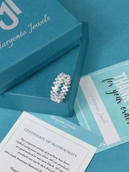 Margento Jewels - 925 Sterling Silver Oval Shape Swarovski Zirconia Ring