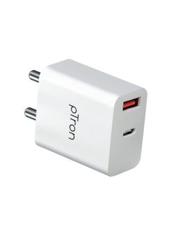 pTron - Volta FC15 20W Smart PD Type-C Charger Adapter with Fast Charging - White
