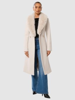 Forever New - Monica Petite Fur Collar Wrap Coat (Set of 3)