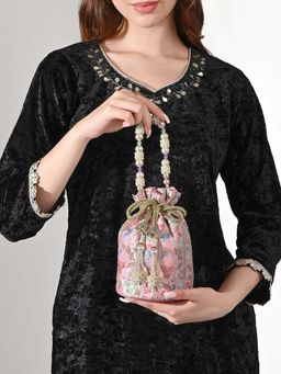 Lavie Signature - Women's Minot Embroidered Medium Potli (M)