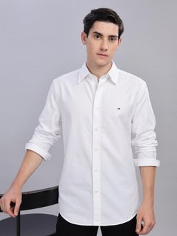 Tommy Hilfiger - Solid Regular-Fit Oxford Woven Shirt White