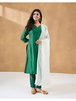 Fabindia - Womens Off White Cotton Chikankari Dupatta