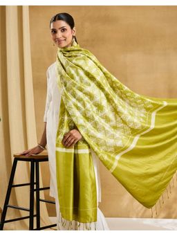Fabindia - Olive Silk Tie & Dye Dupatta
